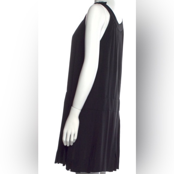 NEW Joie Black Silk Mini Dress with pintuck and pleat detail S - Picture 4 of 9